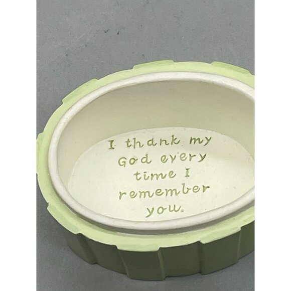 Inspirio oval box bears a bear hug for my sister saying bows 2002 green READ - Picture 4 of 7